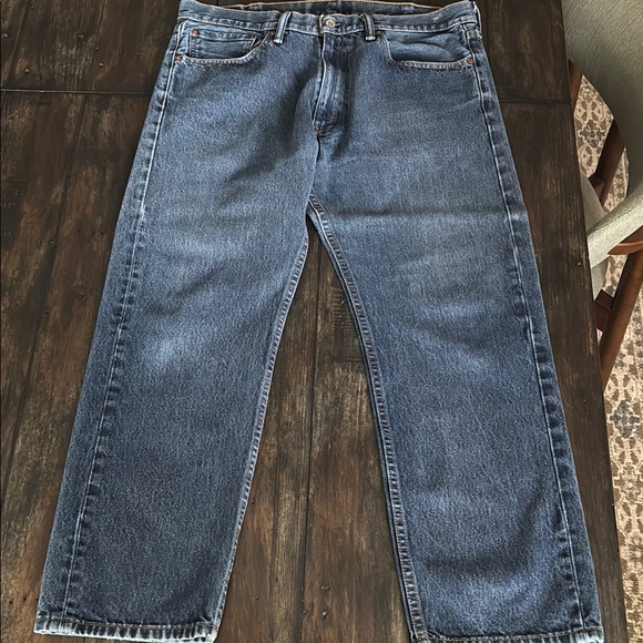 Levi's Blue Straight Jeans with Classic Indigo Wash - Picture 3 of 3
